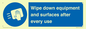 MP6297: Wipe down equipment and surfaces after every use