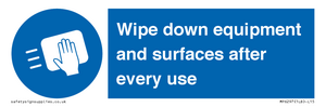 MP6297: Wipe down equipment and surfaces after every use