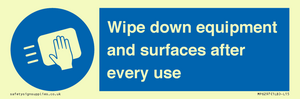 MP6297: Wipe down equipment and surfaces after every use