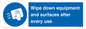 MP6297: Wipe down equipment and surfaces after every use
