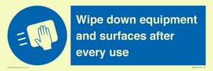MP6297: Wipe down equipment and surfaces after every use