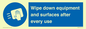 MP6297: Wipe down equipment and surfaces after every use