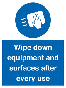 MP6297: Wipe down equipment and surfaces after every use