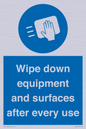 MP6297: Wipe down equipment and surfaces after every use