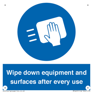 MP6297: Wipe down equipment and surfaces after every use