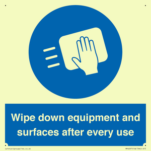 MP6297: Wipe down equipment and surfaces after every use