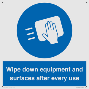 MP6297: Wipe down equipment and surfaces after every use