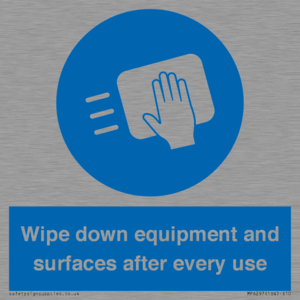 MP6297: Wipe down equipment and surfaces after every use