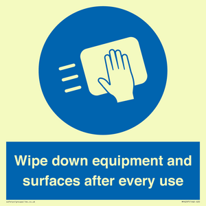 MP6297: Wipe down equipment and surfaces after every use