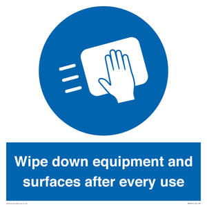 MP6297: Wipe down equipment and surfaces after every use