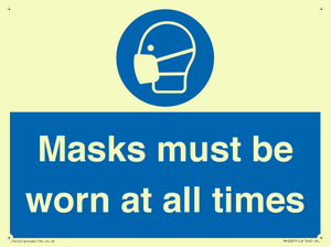 MP6307: Masks must be worn at all times