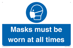 MP6307: Masks must be worn at all times