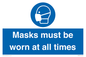 MP6307: Masks must be worn at all times