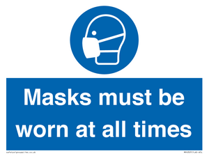 MP6307: Masks must be worn at all times