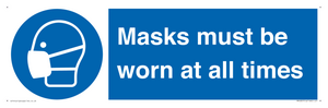 MP6307: Masks must be worn at all times