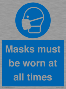 MP6307: Masks must be worn at all times