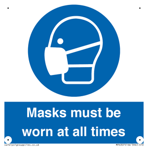 MP6307: Masks must be worn at all times