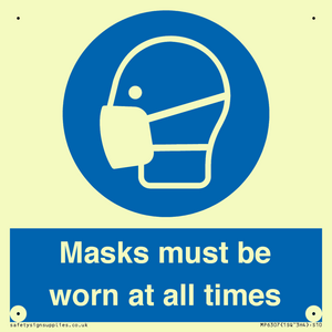 MP6307: Masks must be worn at all times