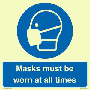 MP6307: Masks must be worn at all times