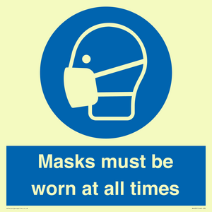MP6307: Masks must be worn at all times