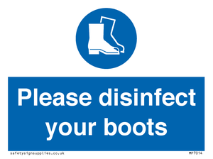 MP7014: Please disinfect your boots