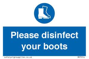 MP7014: Please disinfect your boots