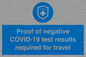 MP7040: Proof of negative COVID-19 test results required for travel
