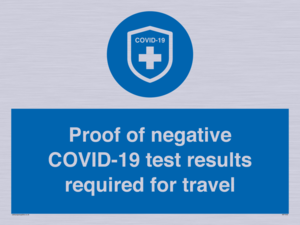 MP7040: Proof of negative COVID-19 test results required for travel