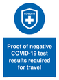 MP7040: Proof of negative COVID-19 test results required for travel