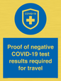 MP7040: Proof of negative COVID-19 test results required for travel