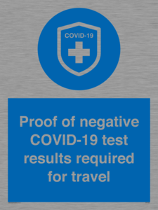 MP7040: Proof of negative COVID-19 test results required for travel