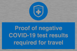 MP7040: Proof of negative COVID-19 test results required for travel
