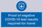 MP7040: Proof of negative COVID-19 test results required for travel