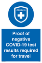 MP7040: Proof of negative COVID-19 test results required for travel