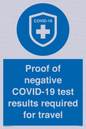 MP7040: Proof of negative COVID-19 test results required for travel