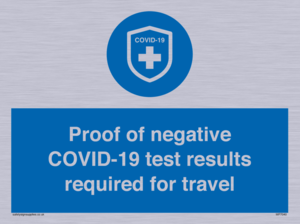 MP7040: Proof of negative COVID-19 test results required for travel