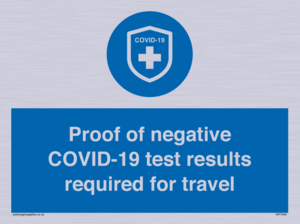 MP7040: Proof of negative COVID-19 test results required for travel