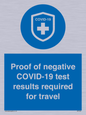 MP7040: Proof of negative COVID-19 test results required for travel