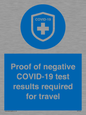 MP7040: Proof of negative COVID-19 test results required for travel