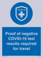 MP7040: Proof of negative COVID-19 test results required for travel