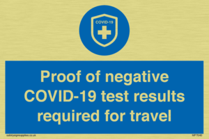 MP7040: Proof of negative COVID-19 test results required for travel