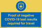 MP7040: Proof of negative COVID-19 test results required for travel