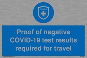 MP7040: Proof of negative COVID-19 test results required for travel