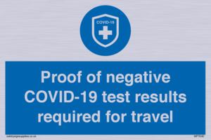 MP7040: Proof of negative COVID-19 test results required for travel