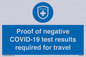 MP7040: Proof of negative COVID-19 test results required for travel