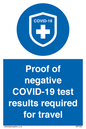 MP7040: Proof of negative COVID-19 test results required for travel
