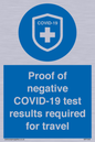 MP7040: Proof of negative COVID-19 test results required for travel