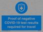 MP7040: Proof of negative COVID-19 test results required for travel