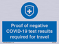 MP7040: Proof of negative COVID-19 test results required for travel