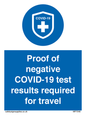 MP7040: Proof of negative COVID-19 test results required for travel